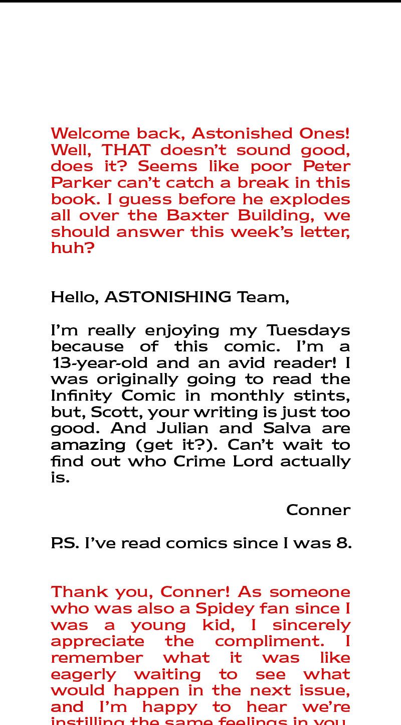 Read Astonishing SpiderMan Infinity Comic (2024) Manga Online