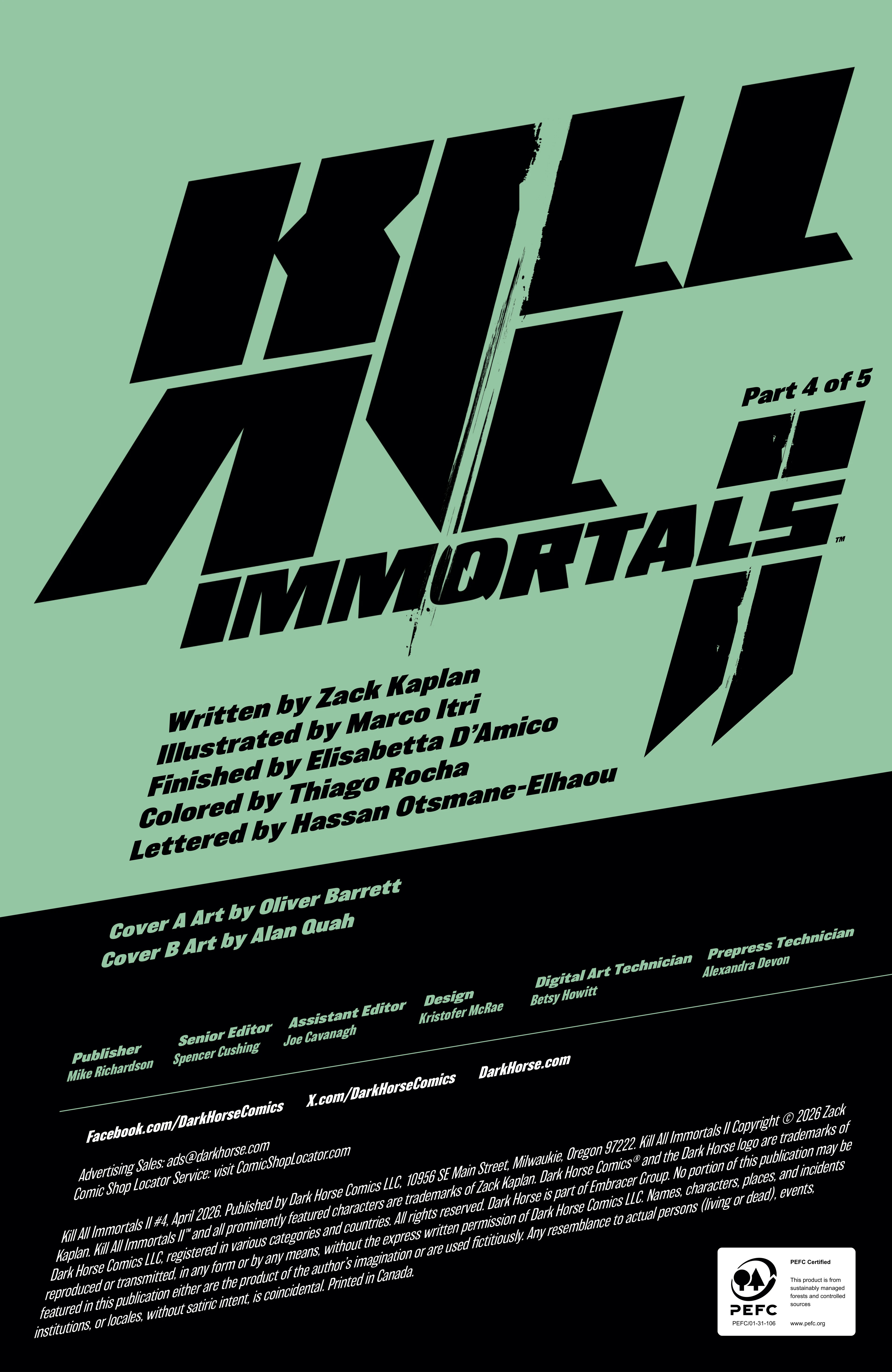 Read Kill All Immortals II (Comic Book) Manga Online