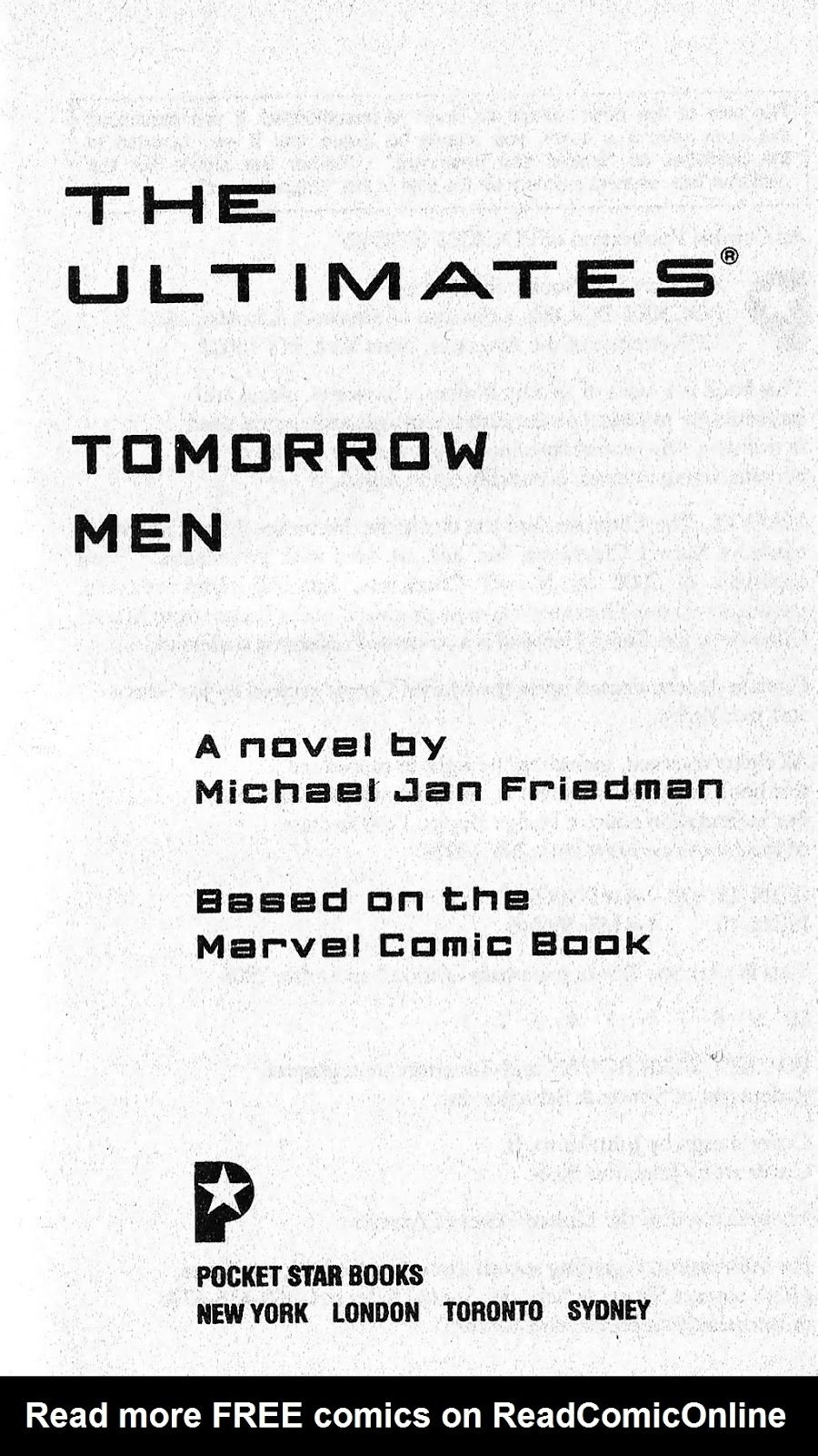 Read The Ultimates Tomorrow Men (2006 ) Manga Online