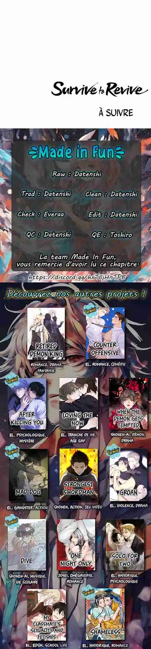 Read Survive to Revive (FR) Manga Online
