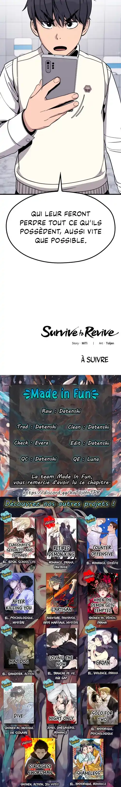 Read Survive to Revive (FR) Manga Online